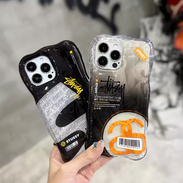 iphone18 pro ステューシー ブランド スマホケース 流行り カップル 黄ばみ防止