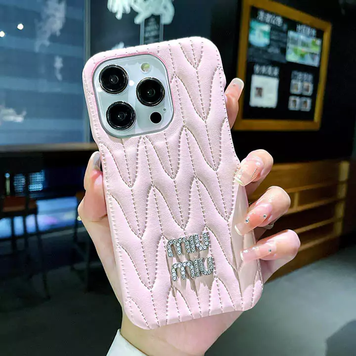 シンプル大人防塵ミュウミュウ風iphone17proケースブランドmiumiuスマホケース