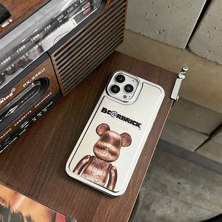 ベアブリック風面白い高校生傷防止iphone17promaxケースブランドbearbrickスマホケース