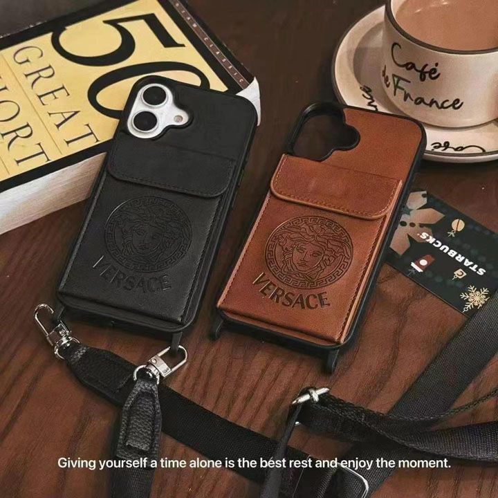 ヴェルサーチ風かっこいいメンズ薄型iphone17promaxケースブランドversaceスマホケース
