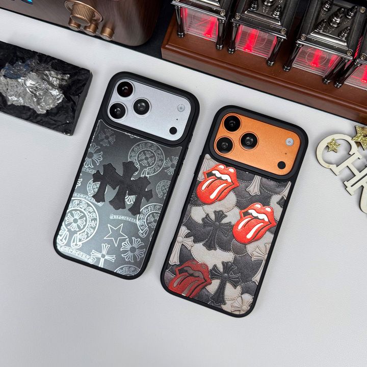 iphone16 ケース Chrome Heart風 ストリート 人気