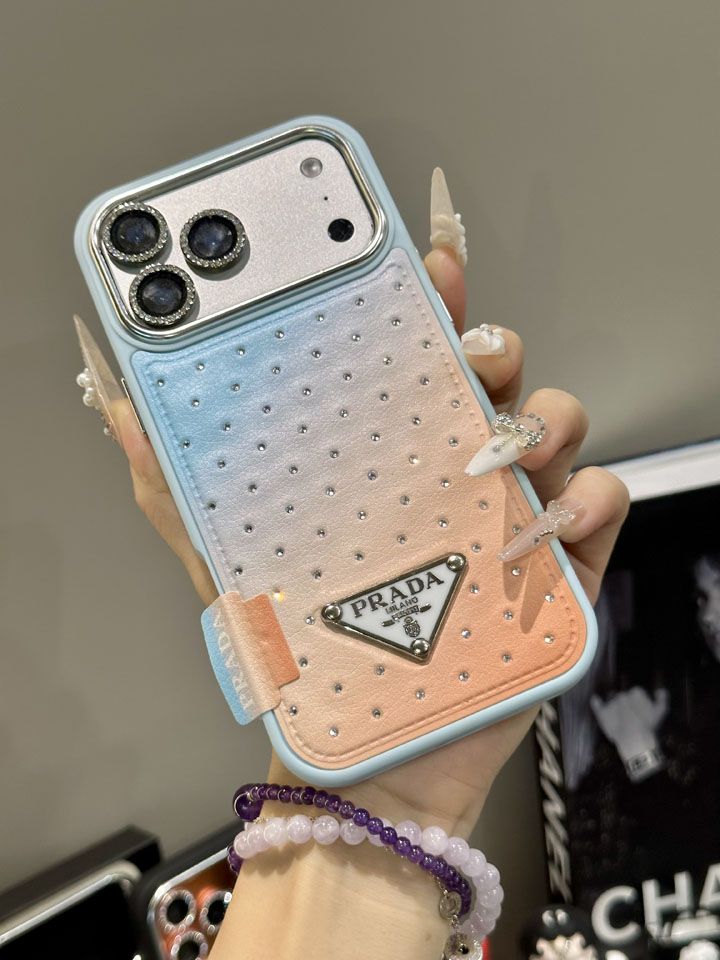 面白いカップル耐衝撃プラダ風iphone16ケースブランドPRADAスマホケース