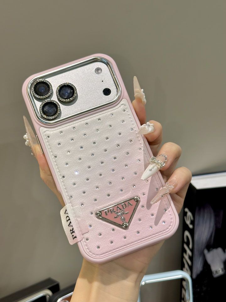 かわいいレディースキラキラプラダ風iphone18proケースブランドPRADAスマホケース