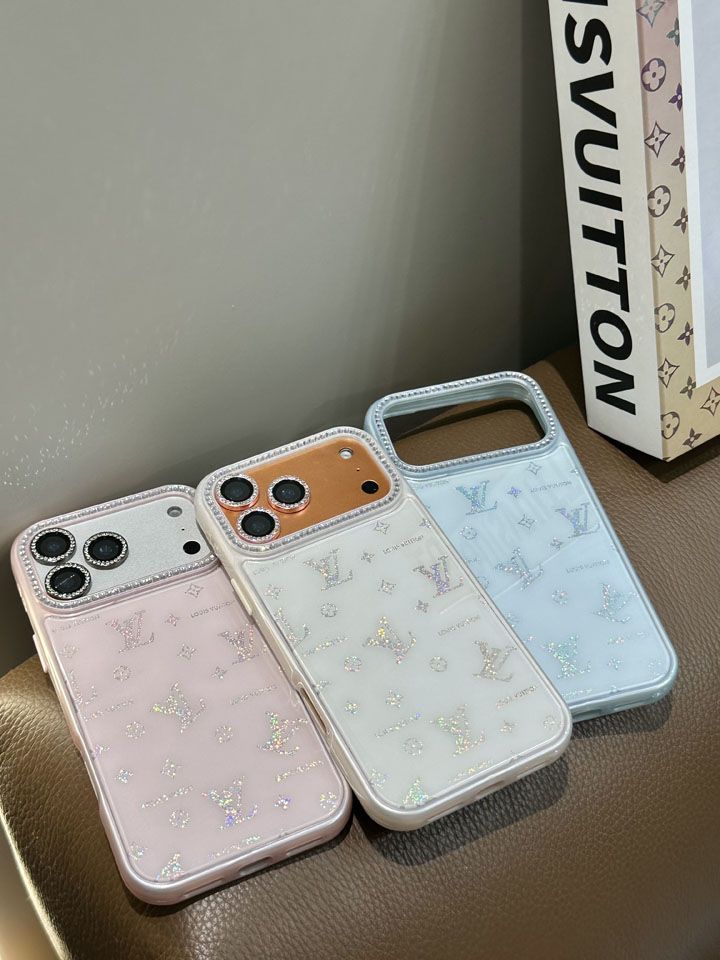 かわいいレディースキラキラルイヴィトン風iphone17ケースブランドLVスマホケース
