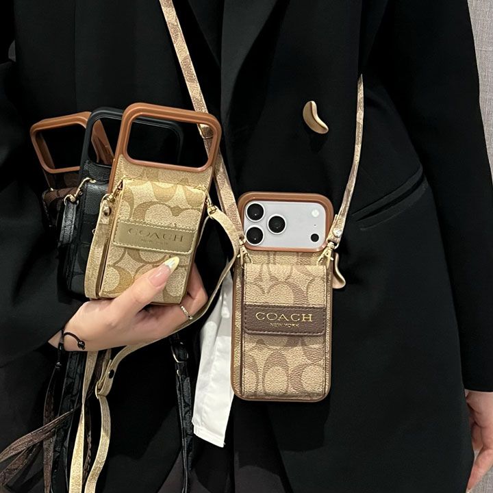 iphone16e ケース Coach風 人気 おしゃれ