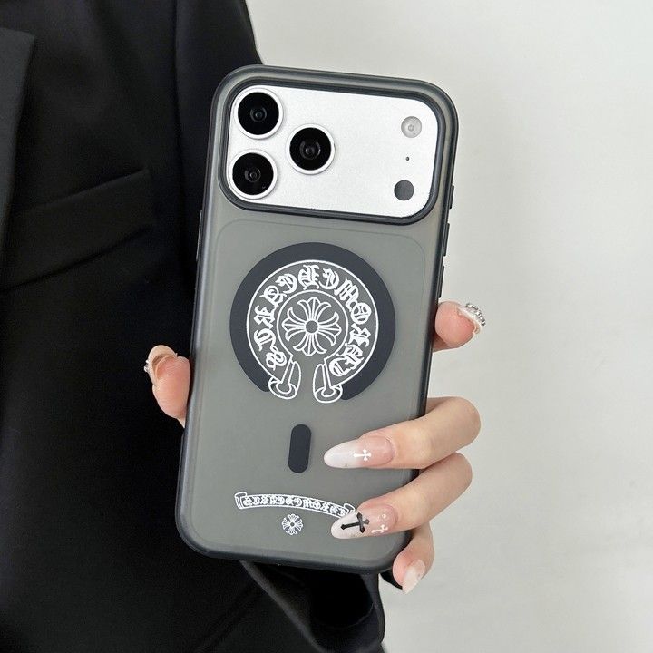 iphone15 pro ケース Chrome Heart風 可愛い アウトドア