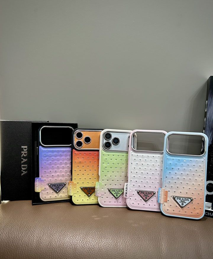 かわいいレディースキラキラプラダ風iphone18proケースブランドPRADAスマホケース
