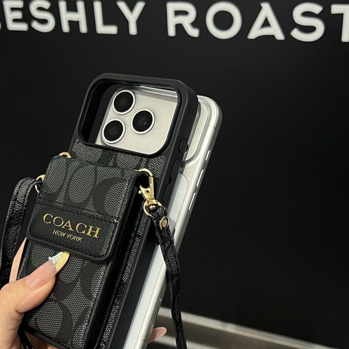 iphone18 fold ケース Coach風 シンプル 人気