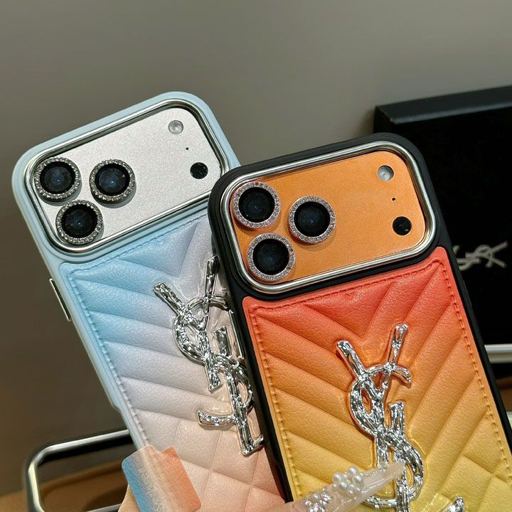 イヴサンローラン風面白い高校生傷防止iphone17promaxケースブランドYSLスマホケース