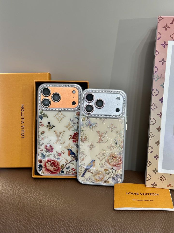 かわいいレディースキラキラルイヴィトン風iphone18proケースブランドLVスマホケース
