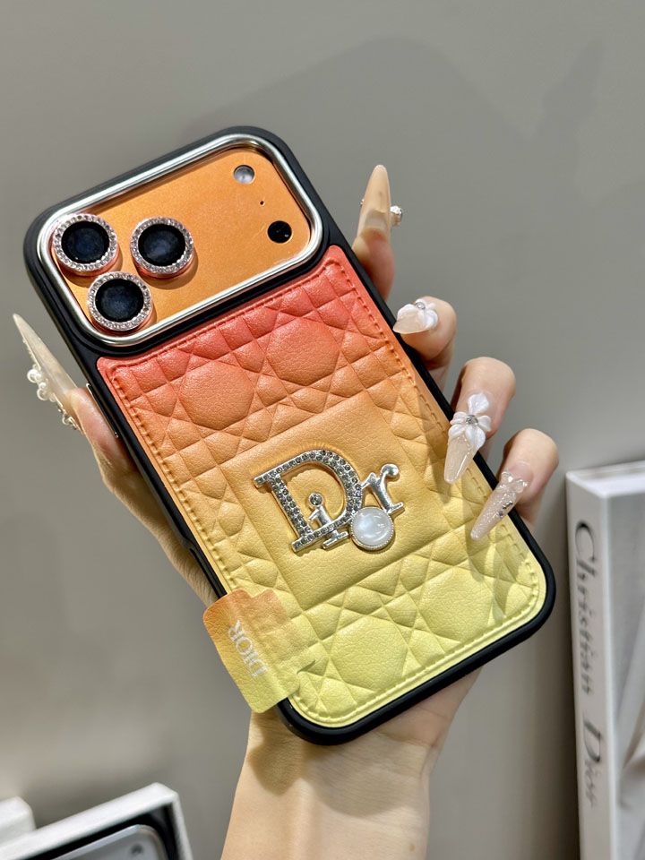 ディオール風面白い高校生傷防止iphone17promaxケースブランドDIORスマホケース