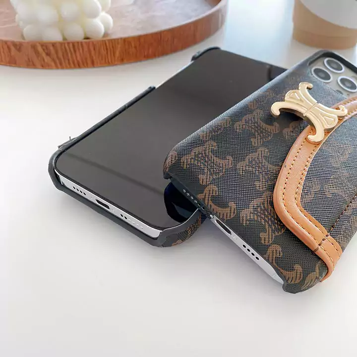 iphone13 mini ケース セリーヌ風 カード 入れ かわいい 大人