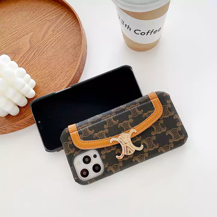 iphone 14pro ケース セリーヌ風 カード 入れ かっこいい メンズ