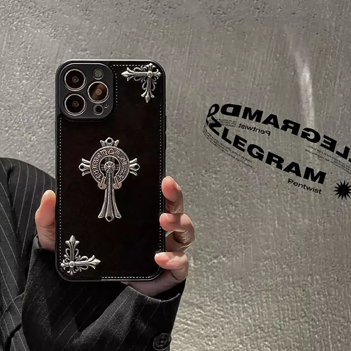 iphone13 pro ケース Chrome Heart 風 ストリート 大人