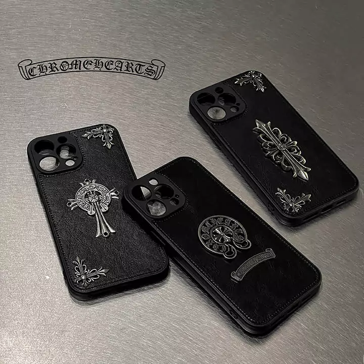 iphone8 ケース Chrome Heart 風 シンプル 大人