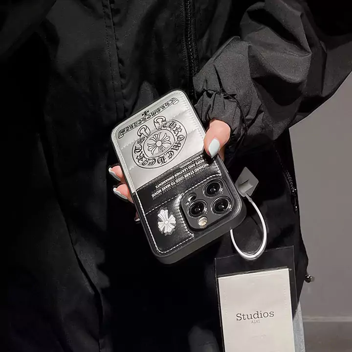 iphone17 ケース クロムハーツ風 ダウンジャケット かっこいい メンズ