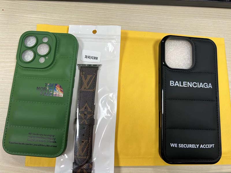iPhone16Pro 携帯 ケース バレンシアガ 黑  ノース・フェイス グリーン