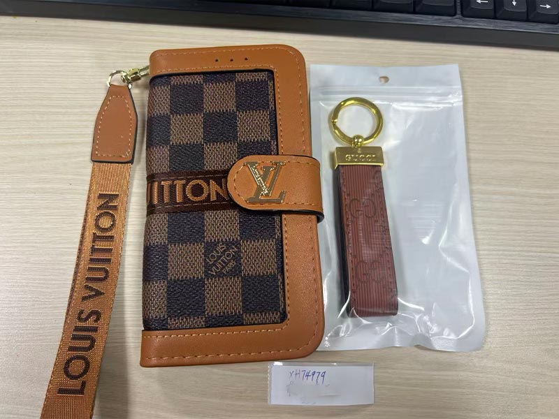 1787062103303053.jpg ルイ・ヴィトン風 iPhone16 手帳型 ケース、キーホルダー無料