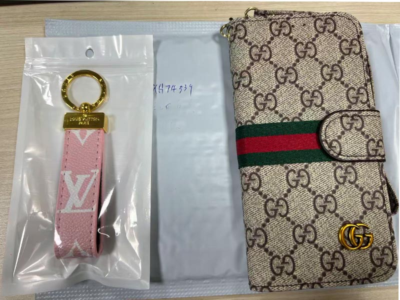 1787271307431834.jpg iPhone 12 Pro Max スマホケース グッチ風 手帳型 GG 柄 カード収納付き、LV 風キーホルダー無料