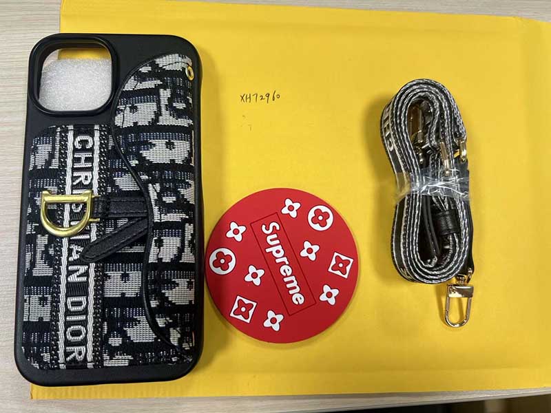 iPhone13 ケース ディオール風 カード収納ショルダー付き