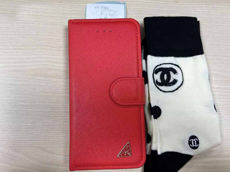1788077126729906.jpg Galaxy S10 手帳型ケース プラダ風 レッドレザー調 カード収納付き