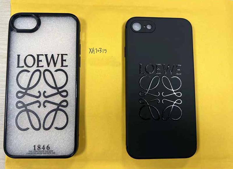 iPhone SE スマホケース ロエベ風 ブランド シンプル
